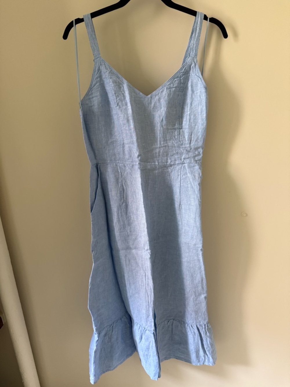 Rachel Zoe Light Blue Linen Maxi Dress